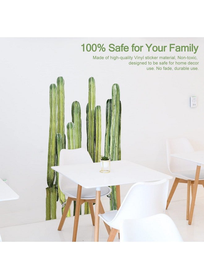iinuu Cactus Wall Decals Peel and Stick, 11 x 35 Inch Cactus Wall Stickers for Bedroom, Vinyl Cactus Wall Decals for Living Room Nursery Office Classroom - Image 3