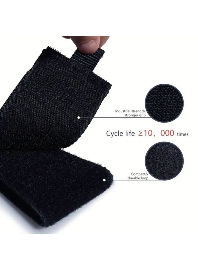 Black Heavy Duty Nylon Cord Hose Organizer Straps With Hook Loop Fasteners - Image 5