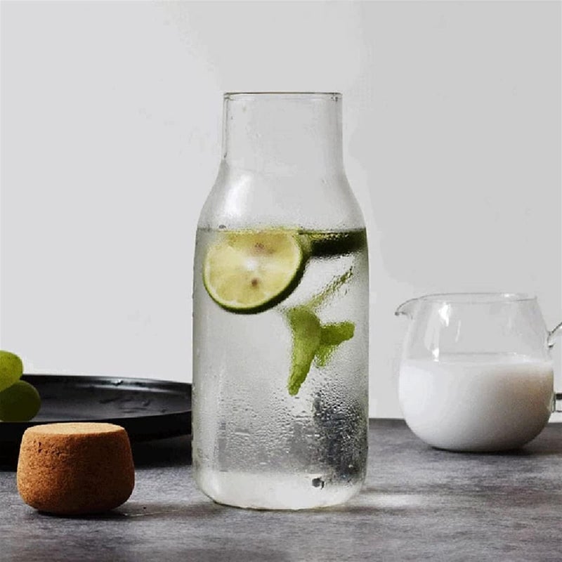 BLISS START Glass Carafe with Cork Stopper - 600ML Beverage Pitcher for Hot & Cold Water, Tea, Coffee, Iced Tea, Milk Storage Bottle, Juice, Wine - Perfect Drink Server for Home & Kitchen (Pack of 2) - Image 5