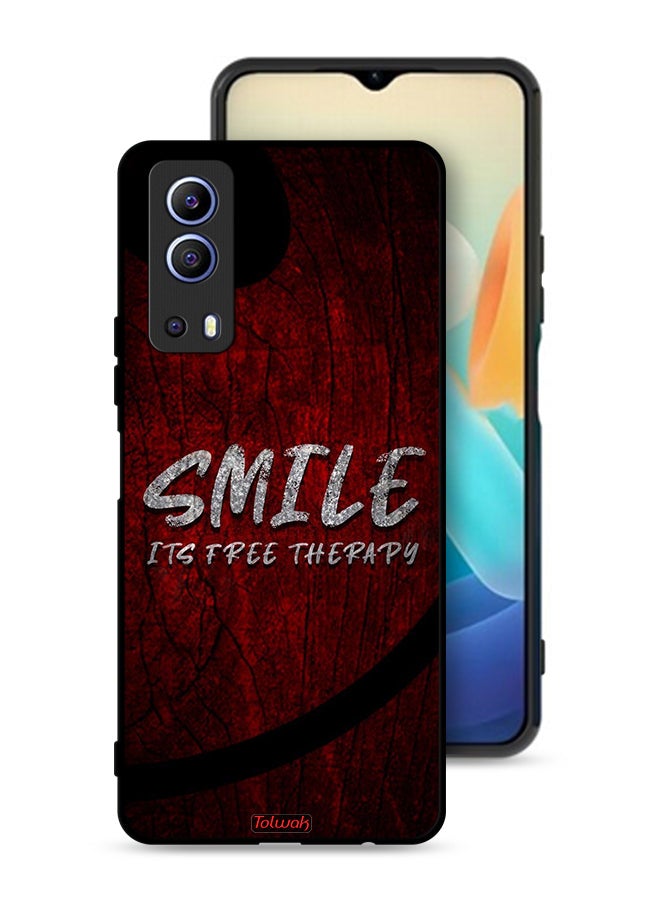 Tolwak Vivo Y72 5G Protective Case Cover Smile Its Free Therapy - Image 1