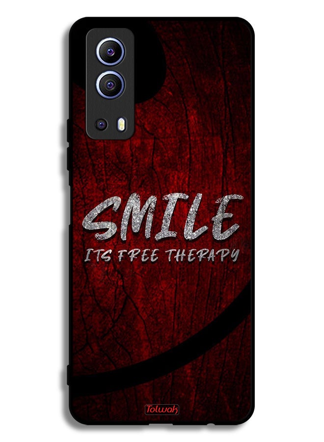 Tolwak Vivo Y72 5G Protective Case Cover Smile Its Free Therapy - Image 2