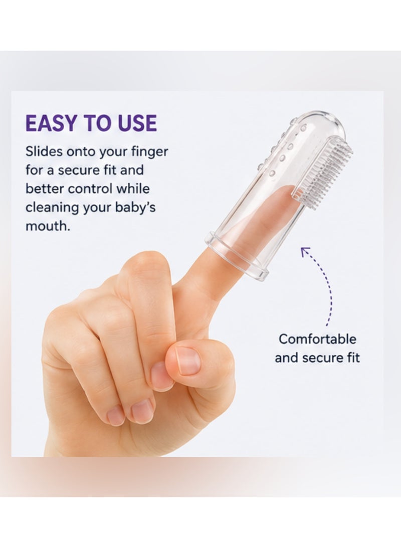 Babyton Baby Silicone Finger Brush - Dual-Sided for Cleaning and Massaging Gums, Safe for Babies 4-12 Months - Image 5