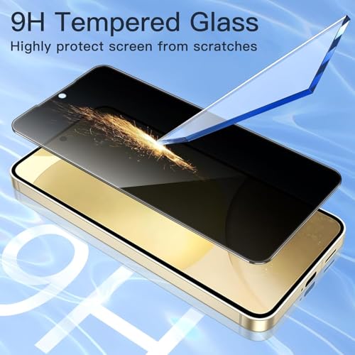 Mobilebies® Premium Privacy Tempered Glass Screen Protector for Samsung Galaxy S25 Edge (6.7 Inch, Pack of 1) Anti-Spy/Anti-Peeping Tempered 9H Hardness Screen Guard with Installation Kit & Guide - Image 3