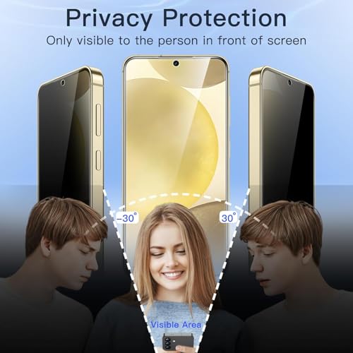 Mobilebies® Premium Privacy Tempered Glass Screen Protector for Samsung Galaxy S25 Edge (6.7 Inch, Pack of 1) Anti-Spy/Anti-Peeping Tempered 9H Hardness Screen Guard with Installation Kit & Guide - Image 2