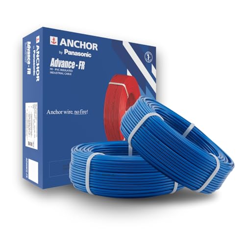 Anchor by Panasonic Advance FR 90m 2.5 sq.mm Electric Wire, PVC Insulated Class 2 Conductor (100% Copper), Anti-Rodent & Flame Retardant Wire for Domestic & Industrial Use (27415BU-02) - Image 5