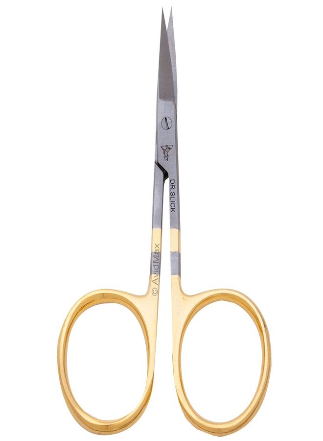 Dr. Slick Iris Scissor, 4", Gold Loops, Straight - Image 2