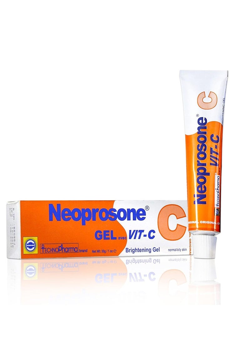 Neoprosone - NEOPROSONE, Vitamin C Gel - 1 Fl oz / 30 ml - Brightening Gel Cream for Neck, Face, Body, Armpit, Hands - For Women and Men, with Alpha Arbutin - Image 1