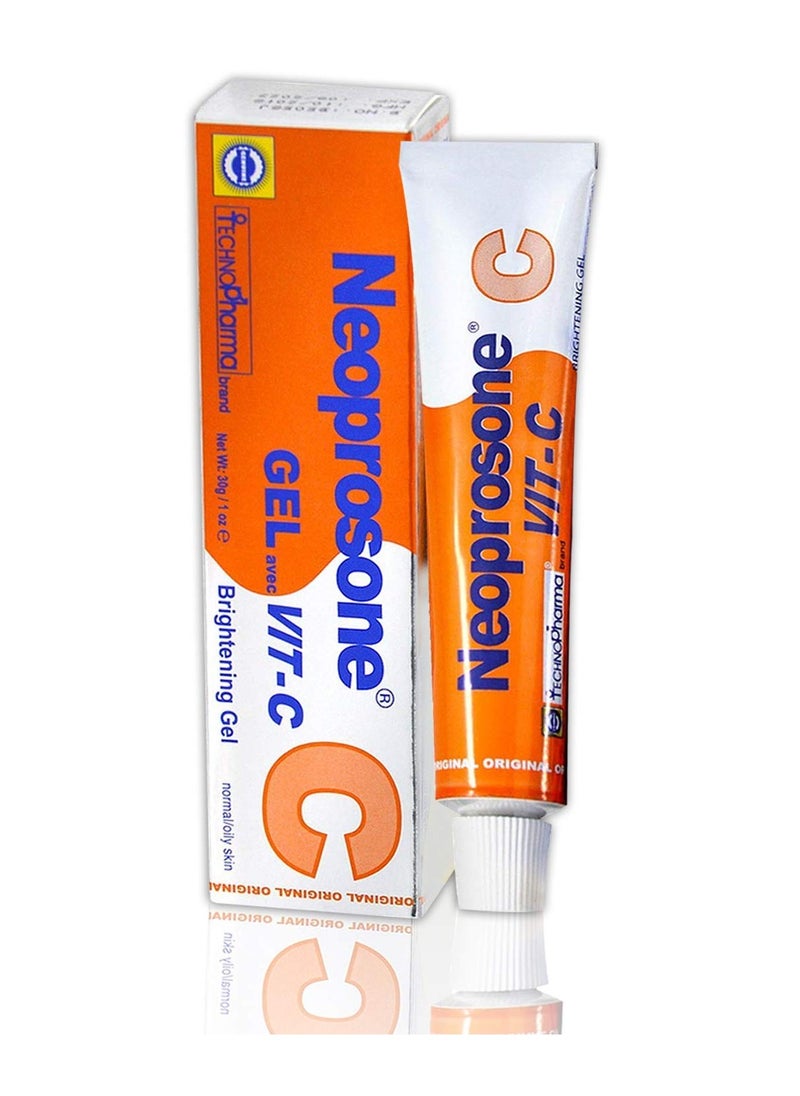 Neoprosone - NEOPROSONE, Vitamin C Gel - 1 Fl oz / 30 ml - Brightening Gel Cream for Neck, Face, Body, Armpit, Hands - For Women and Men, with Alpha Arbutin - Image 1