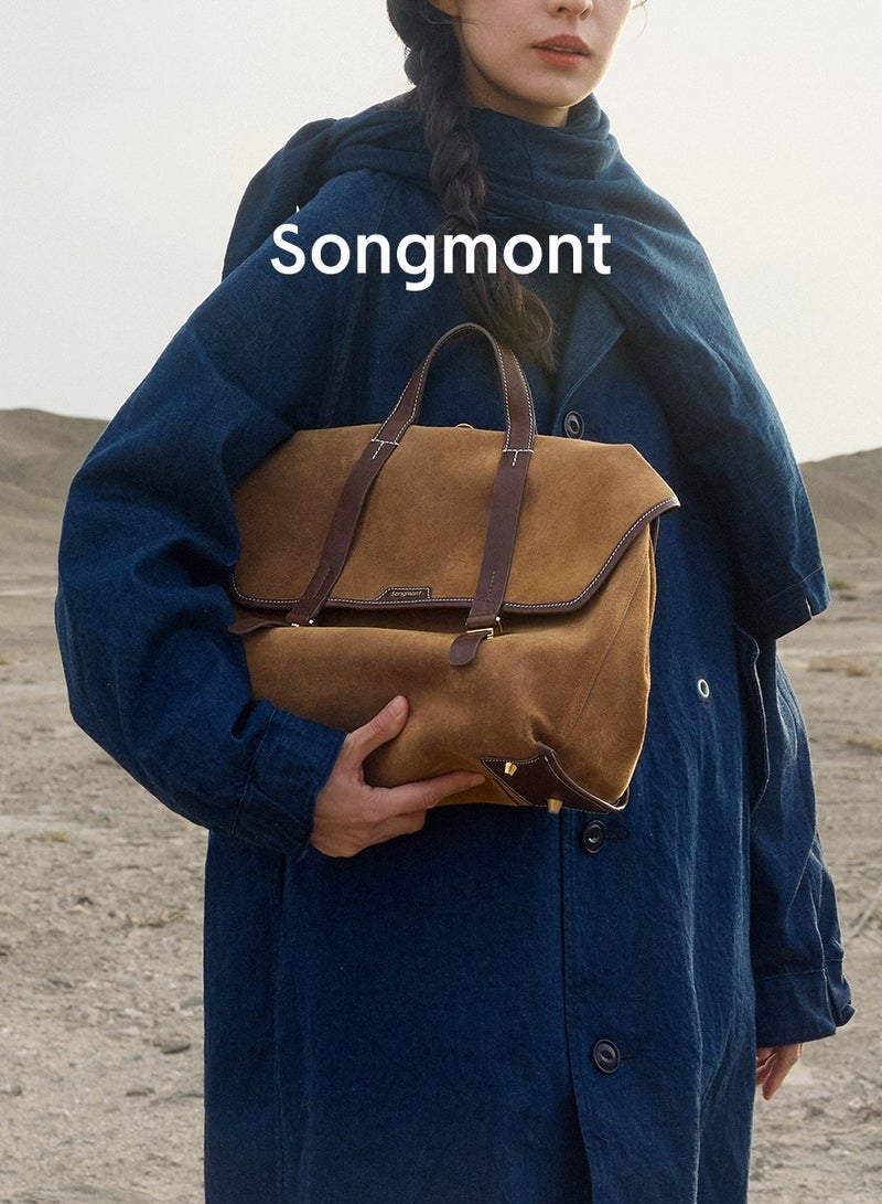 سونغمونت حقيبة سفر كبيرة من سلسلة المشي في جبل سونجمونت من الجلد السويدي العتيق (حجم كبير) - Image 2