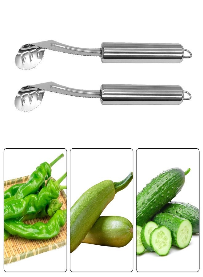 HPMAISON 2 Pcs Jalapeno Corer Tool Pepper Corer with Serrated Slice Stainless Steel Pepper Seed Remover Kitchen Fruit and Vegetable Deseeder Efficient Seeding Tool for Jalapeños Chilis Cucumber - Image 4