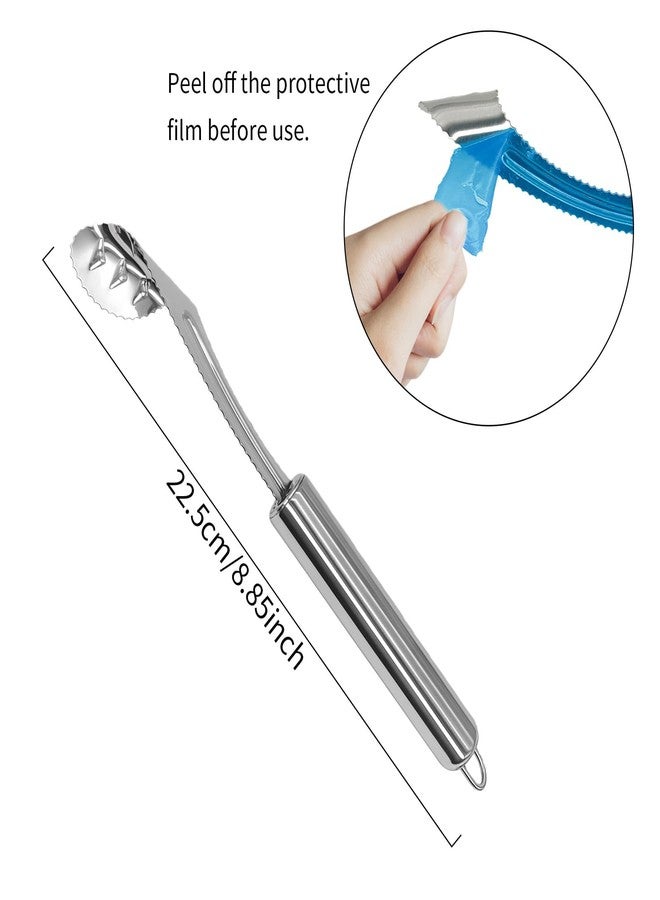 HPMAISON 2 Pcs Jalapeno Corer Tool Pepper Corer with Serrated Slice Stainless Steel Pepper Seed Remover Kitchen Fruit and Vegetable Deseeder Efficient Seeding Tool for Jalapeños Chilis Cucumber - Image 2