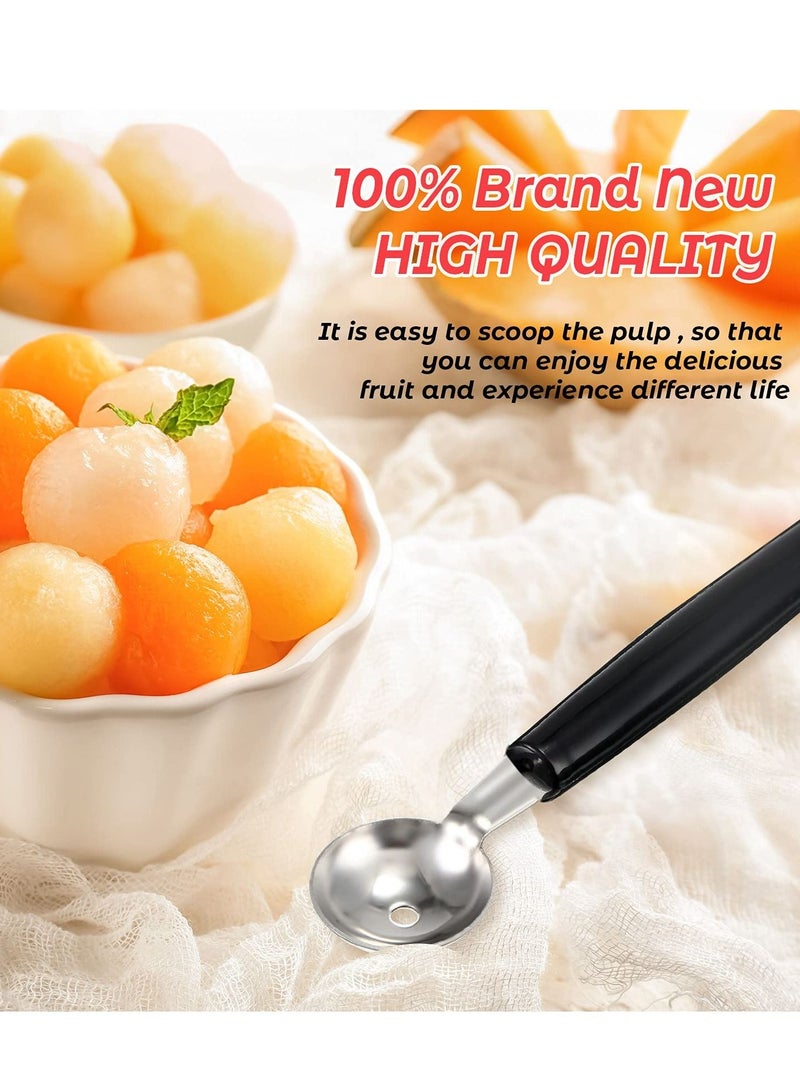 KASTWAVE Double Sided Melon Baller Round Melon Balls Fruit Baller Scoop Melon Baller Scoop Stainless Steel Melon Baller  - Image 4