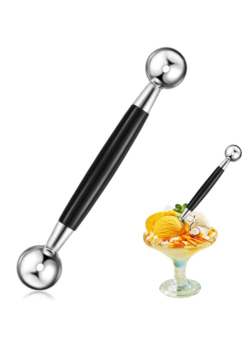 KASTWAVE Double Sided Melon Baller Round Melon Balls Fruit Baller Scoop Melon Baller Scoop Stainless Steel Melon Baller  - Image 1