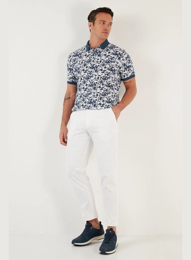 Buratti  Buratti Patterned Cotton Slim Fit Polo Collar T Shirt Men's Polo Collar T-Shirt 646B3550 for Men | Best Price UAE