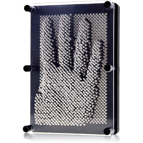 PowerTRC Classic 3D Pin Art Toy Hand Art Sensory Toy Metal Hand Pins Impression Toy Fun Fidget Board for Birthday Gifts - Image 1