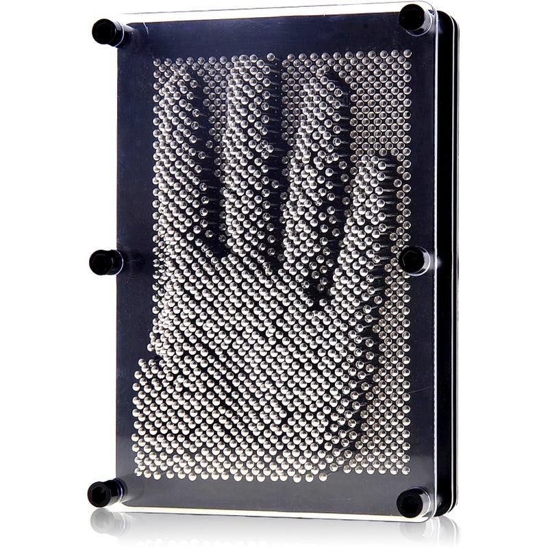 PowerTRC Classic 3D Pin Art Toy Hand Art Sensory Toy Metal Hand Pins Impression Toy Fun Fidget Board for Birthday Gifts - Image 2
