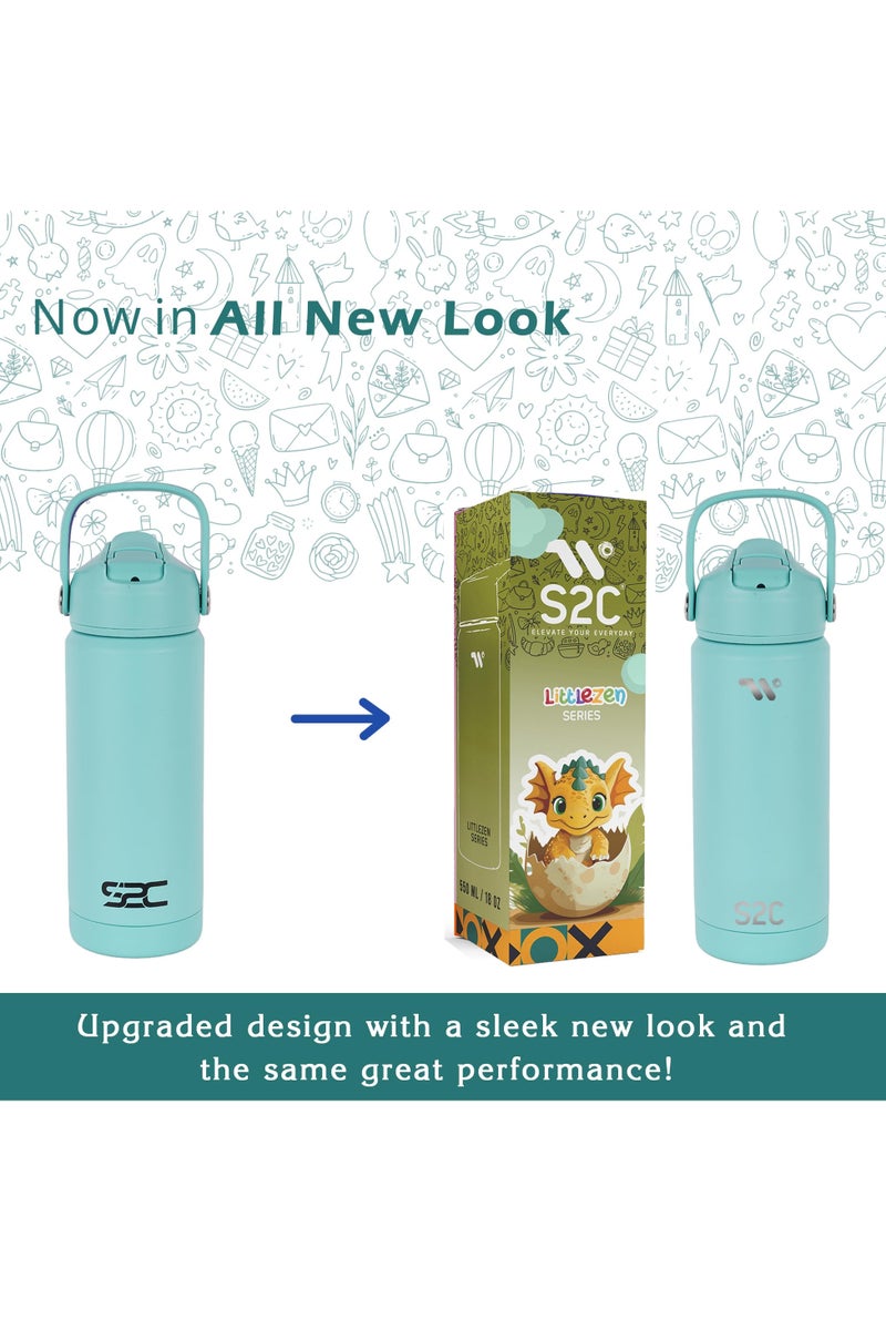 S2C S2C 550ml LeakProof Stainless Steel Water Bottle for Kids With Straw & Handle,Toddler water bottle|Kids Water Bottle For School Boys Girls|Easy to Carry|BPA Free,Baby water bottle  - Image 2
