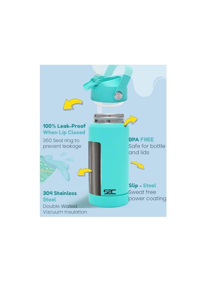 S2C S2C 550ml LeakProof Stainless Steel Water Bottle for Kids With Straw & Handle,Toddler water bottle|Kids Water Bottle For School Boys Girls|Easy to Carry|BPA Free,Baby water bottle  - Image 3