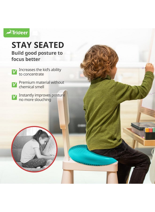 Trideer Trideer Inflated Wobble Cushion - Wiggle Seat for Sensory Kids(Multiple Colors), Core Balance Disc (Extra Thick), Flexible Seating for All Age(Office & School & Home)  - Image 3