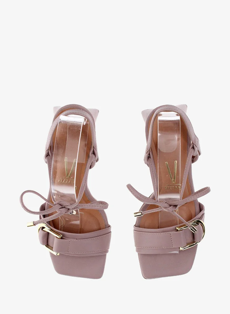 VIZZANO Brown High Heels Sandals with Back Strap – Elegant sling Back Heels for Girls & Ladies for Women | Best Price UAE