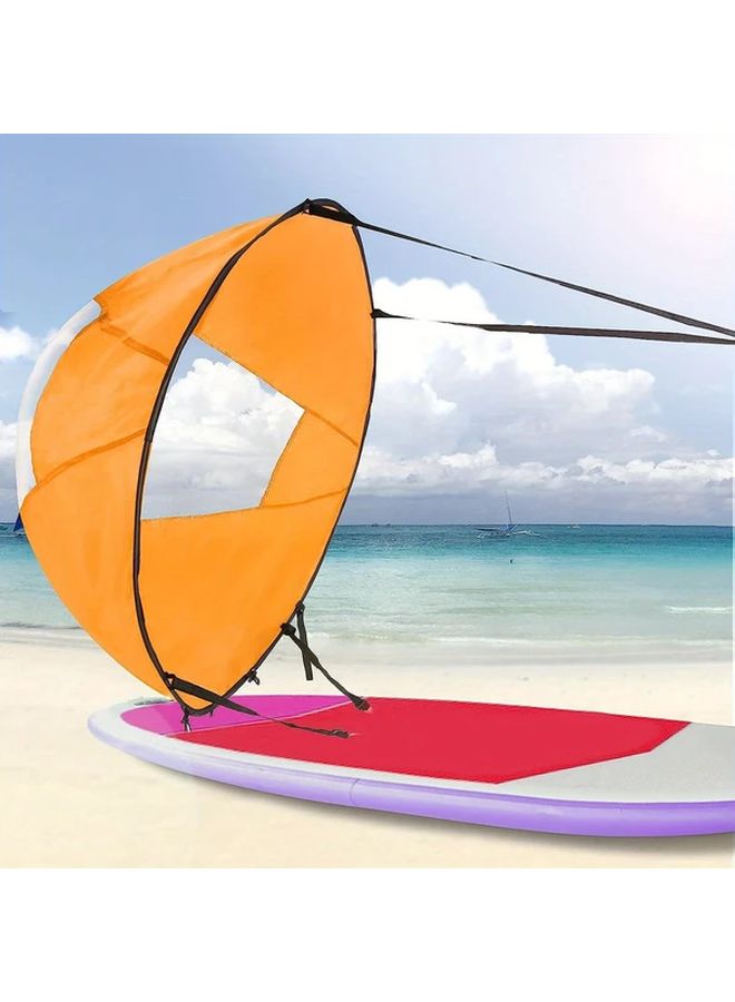 مجموعة شرط قارب الكاياك البرتقالي القابل للطي - شراع تجديف متين صالح للإبحار بعكس وإلى اتجاه الريح لقوارب الكانو - Image 1