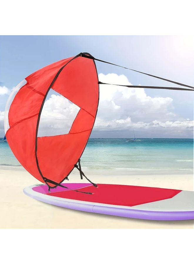 مجموعة شرط قارب الكاياك البرتقالي القابل للطي - شراع تجديف متين صالح للإبحار بعكس وإلى اتجاه الريح لقوارب الكانو - Image 3