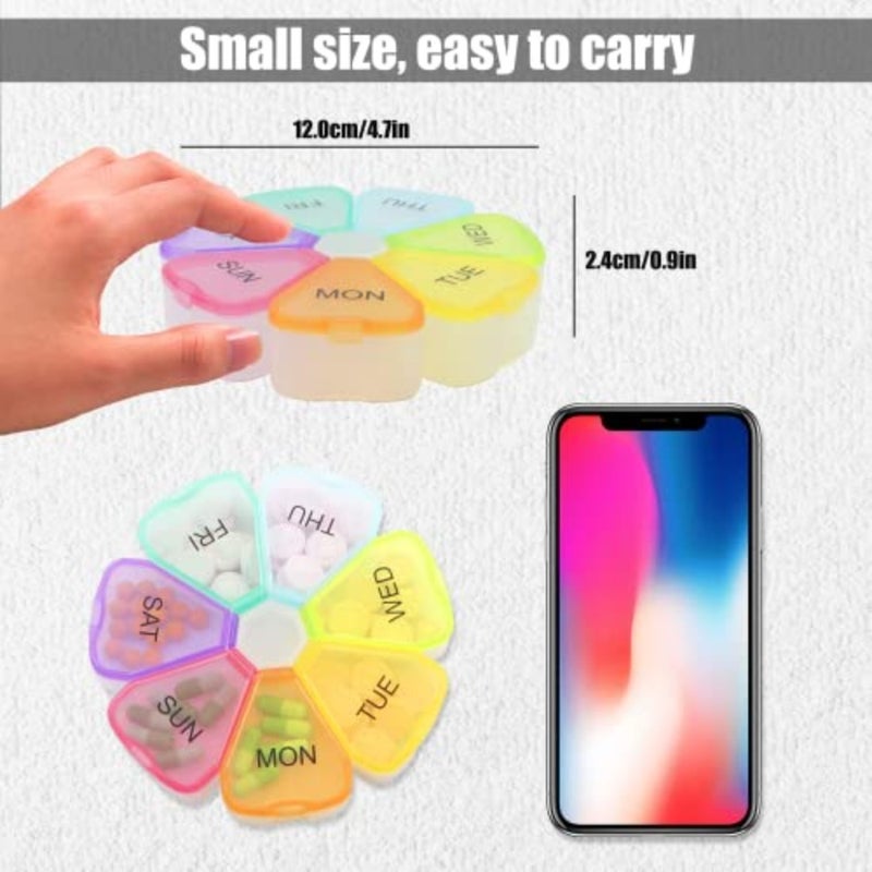 2pack منظم حبوب منع الحمل كبير أسبوعيًا لمدة 7 أيام، صندوق حبوب السفر، علبة حبوب منع الحمل، منظم الأدوية، حاوية حبوب منع الحمل، صندوق حبوب منع الحمل 7 أيام، موزع حبوب منع الحمل، منظم الأدوية، منظم حبوب منع الحمل أسبوعيًا - Image 5