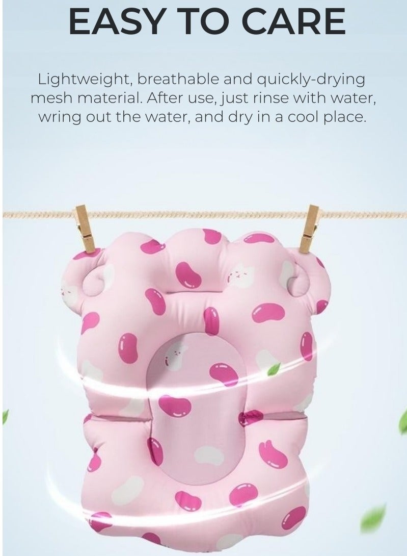 عشرة أشهر رحلة وسادة حوض استحمام للأطفال قابلة للتعديل ومريحة ومضادة للانزلاق لدعم حمام الرضع من عمر 0 ​​إلى 3 سنوات - Image 5