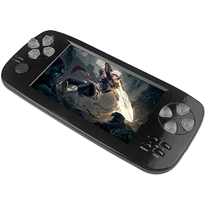 HANDHELD GAME CONSOLE , PAP KIII RETRO GAME CONSOLE PORTABLE GAME PLAYER WITH 3000 CLASSIC GAMES 4.3 INCH SCREEN, SUPPORTS TV OUT AND 3.5MM SOUND HEADPHONES FOR KIDS - Image 1