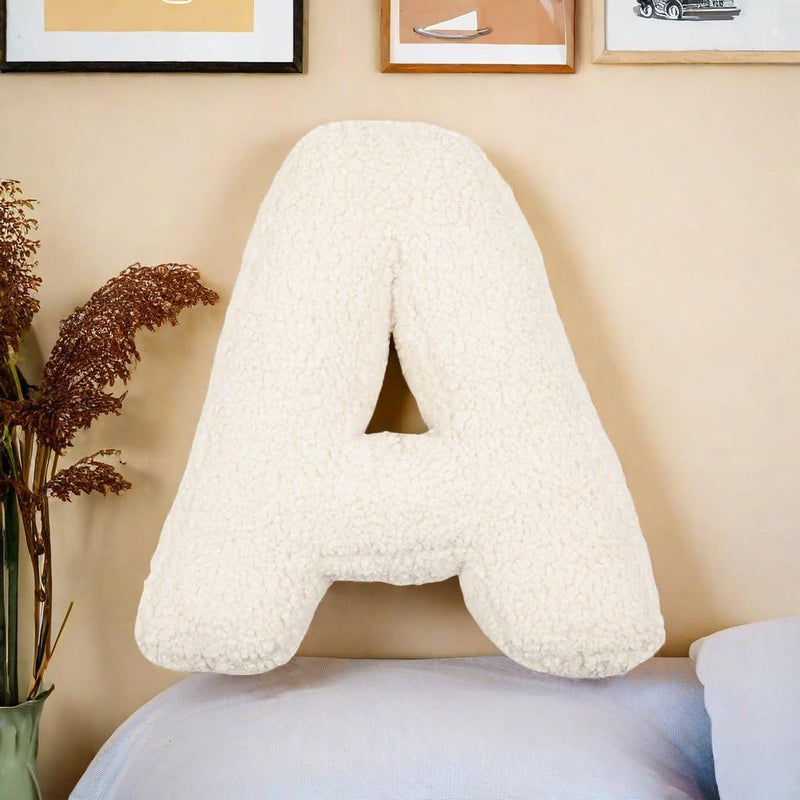Shapeazy Letter Plush Pillow, Letter Hugging Throw Pillows, Decorative Initial Letter Shaped Throw Pillows for Bed Couch, Letter Pillows English Alphabet A to Z for Sofa Bedroom Living Room Decor (A) - Image 1