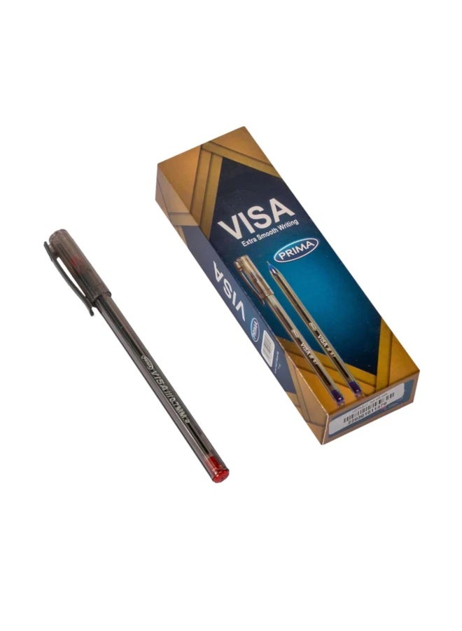 بريما أقلام بريما فيزا حمراء 0.7 مم، 10 أقلام (عبوة من قطعتين). - Image 2