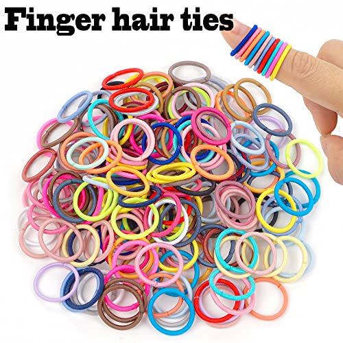 CÉLLOT 360PCS Baby Hair Ties, 36 Multicolors Elastic Hair Ties,2cm in Diameter No Crease Finger Rubber Hair Elastics,Small Thin Hair Ponytail Holders Hair Accessories for Baby Girls Toddlers Kids - Image 5