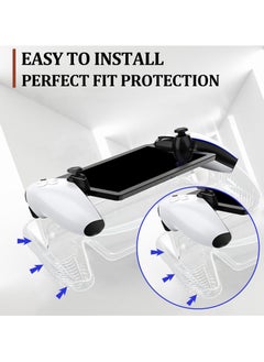 Generic Cover Case for Playstation Portal, for PS5 Portal Protective Case with Ergonomic Grip, Transparent TPU Case Compatible with Playstation Portal Case, Dustproof, Oil-Proof, Shockproof Protective Case  - Image 4