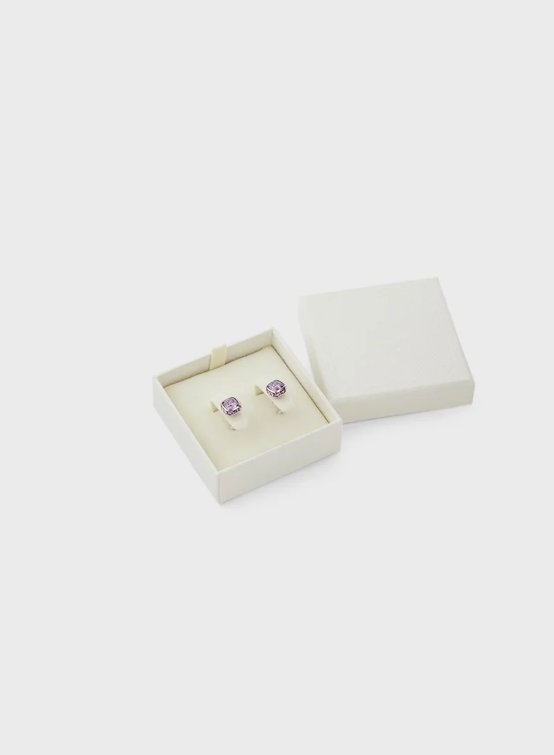 SWAROVSKI February Birthstone Stud Earrings