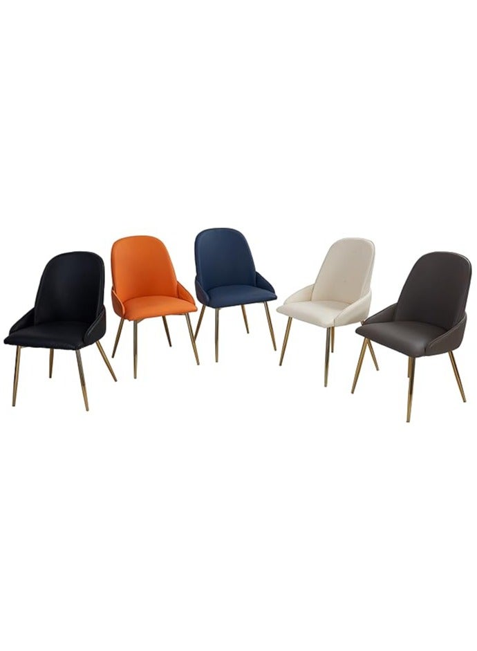 Poppins Home Dining Room Chair Living Room Chair Leather Chair For Restaurant And Cafe - Blue  - Image 4