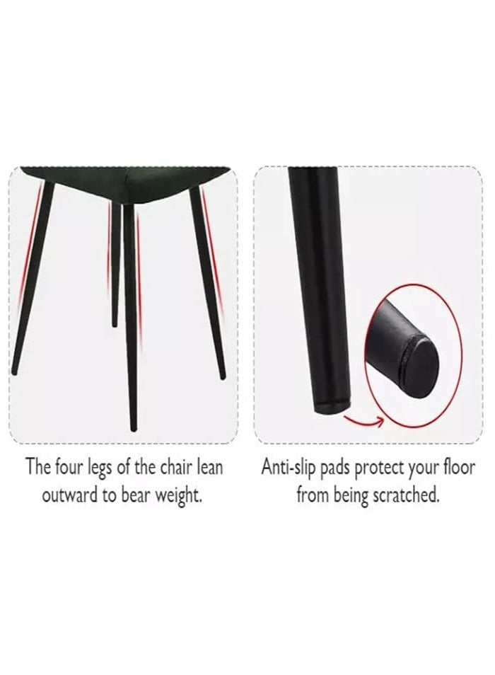 Poppins Home Dining Room Chair Living Room Chair Leather Chair For Restaurant And Cafe - Blue  - Image 3