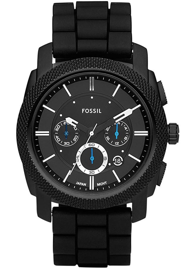 FOSSIL Fossil Men's watch with stainless steel or leather strap, chronograph or analog watch display - black -FS4487  - Image 1