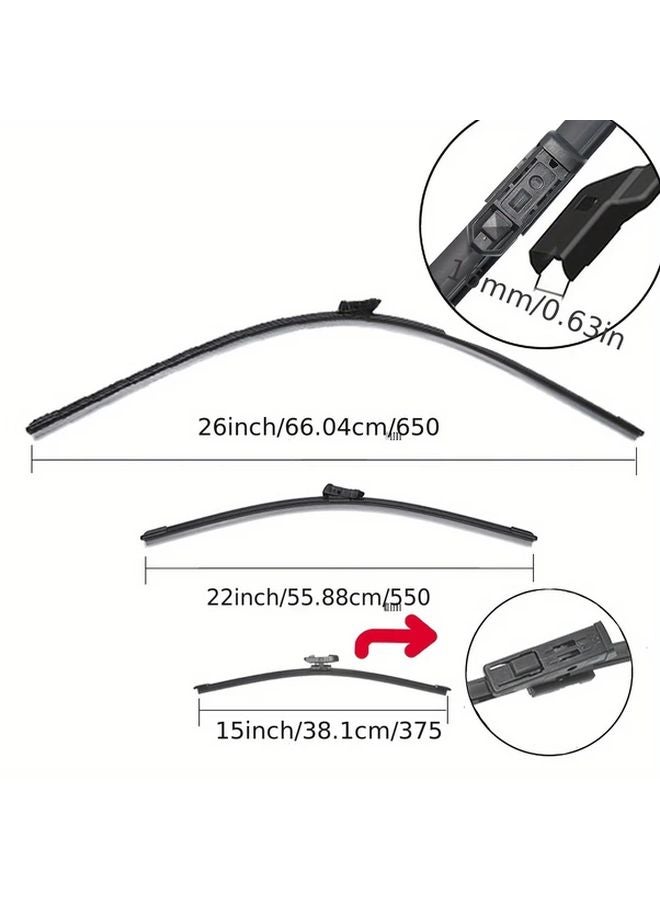 فولكس فاجن T-Cross، توارغ، T-Roc، تيجوان II 2023-2025 مساحات عالية الجودة صامتة - Image 1