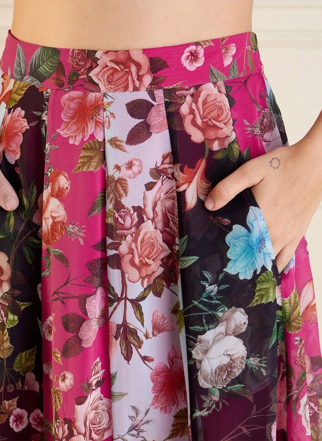 ساسافراس فوشيا مطبوعة لنجا تشولي للنساء - Image 3