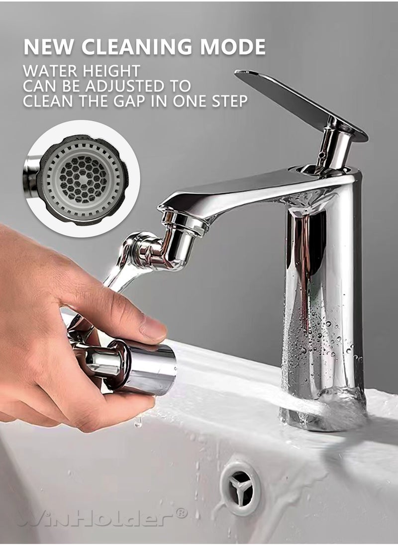 WinHolder - 1080°Swivel Faucet Extender, Sink Water Faucet Aerator Extension, Swivel Robotic Arm Bathroom Faucet Extender, Kitchen Rotating Extension Filter with 2 Mode Splash - Image 1