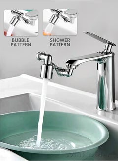 WinHolder 1080°Swivel Faucet Extender, Sink Water Faucet Aerator Extension, Swivel Robotic Arm Bathroom Faucet Extender, Kitchen Rotating Extension Filter with 2 Mode Splash  - Image 2