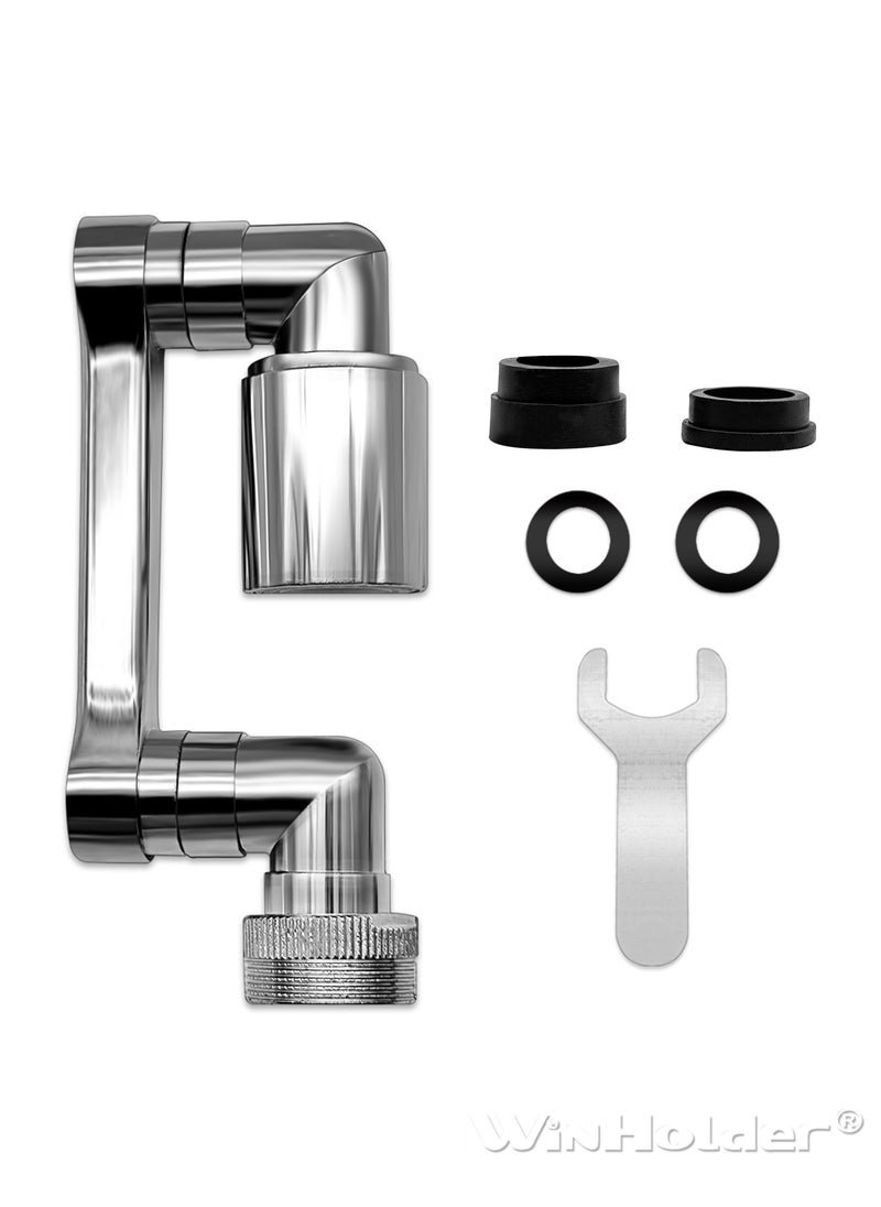 WinHolder - 1080°Swivel Faucet Extender, Sink Water Faucet Aerator Extension, Swivel Robotic Arm Bathroom Faucet Extender, Kitchen Rotating Extension Filter with 2 Mode Splash - Image 1