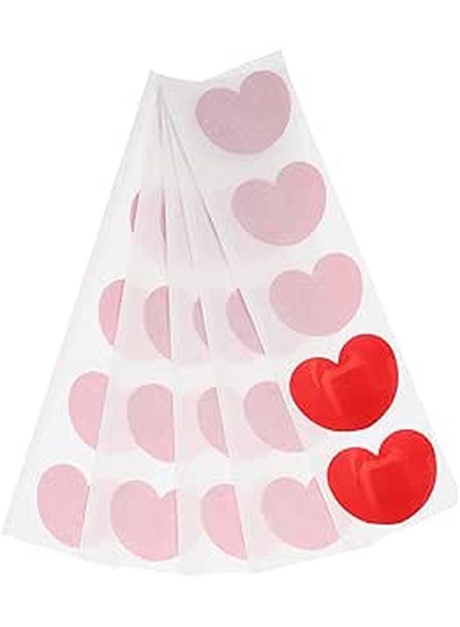 Uonlytech 50 Pcs Heart Shaped Adhesive Bandages Disposable Breathable Care Patches 52x42mm First Aid Dressing For Wounds And Scrapes Outdoor Portable Red Stickers - Image 1