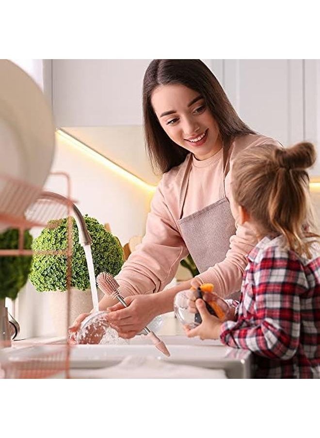 haakaa Double Ended Silicone Cleaning Brush Blush  - Image 2
