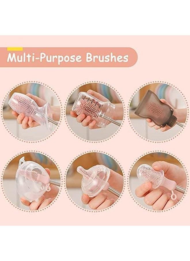 haakaa Double Ended Silicone Cleaning Brush Blush  - Image 3