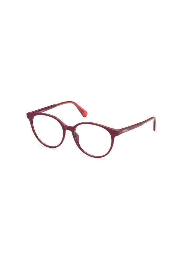 ماكس آند كو نظارة طبية بشكل دائري للنساء بأذرع بلاستيكية MO5053  مقاس 53 - أحمر لامع - Image 1