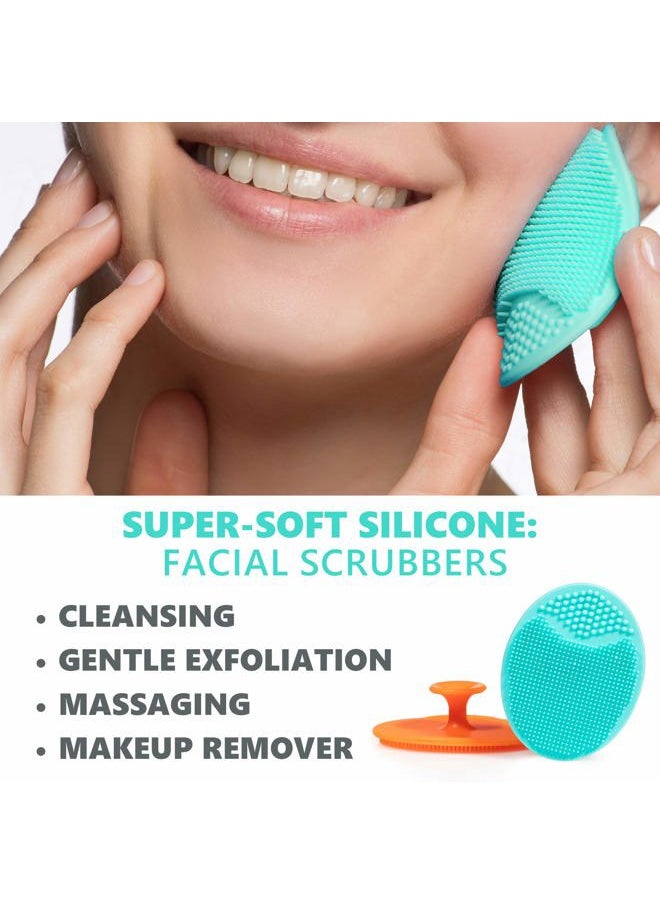 MARBLERS 3 Pack Body and Face Exfoliating Brushes for Ingrown Hairs Treatment, Razor Bumps, Shaving Irritation - Silicone Scrubbers Gift Set, Skin Exfoliator Brush Dry Brushing Loofah for Smooth Skin  - Image 5