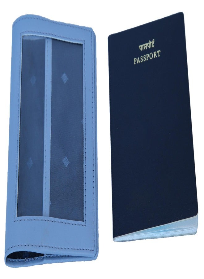 RC Rexcuir Rexcuir Passport Cover for Men and Women | Unisex Vegan Leather Passport Cover | Passport Case Cover for Men & Women | Passport Holder (Solid Pastel Blue) - Image 3