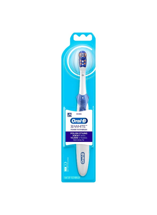 Oral-B 3D White Natural Teeth Whitening Battery Toothbrush (Color May Very)