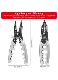 Obedient Obedient Wire Stripper Plier Crimping Tool 28IN1 and Cutter Multifunctional Tool Chromium Vanadium Steel Cutting Crimping for Electrician Stainless Puller Plier Cable Looping Splitting Stripping  - Image 2